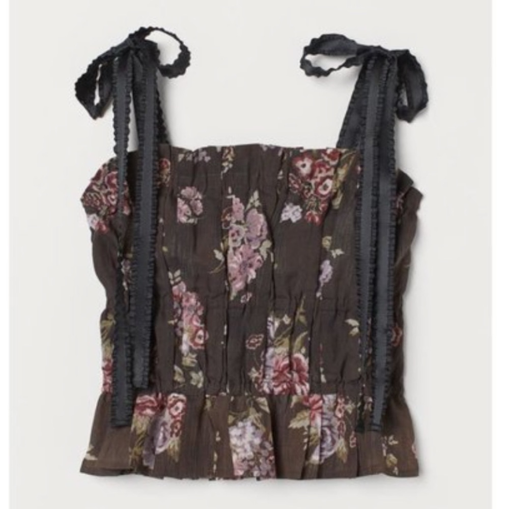 Brock Collection x H&M Floral Top, size Small